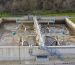 Aerial view of the treatment plant. Water purification.
